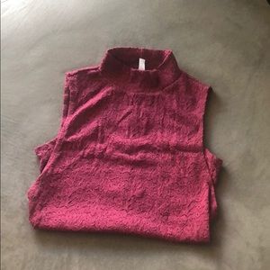 Free People Lace Bodysuit in Red